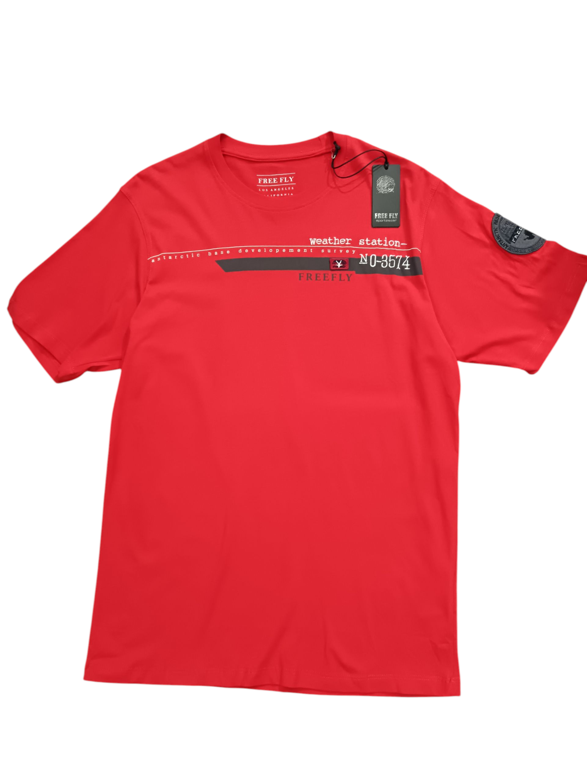 FREE FLY SPORTSWEAR RED MEN T-SHIRT