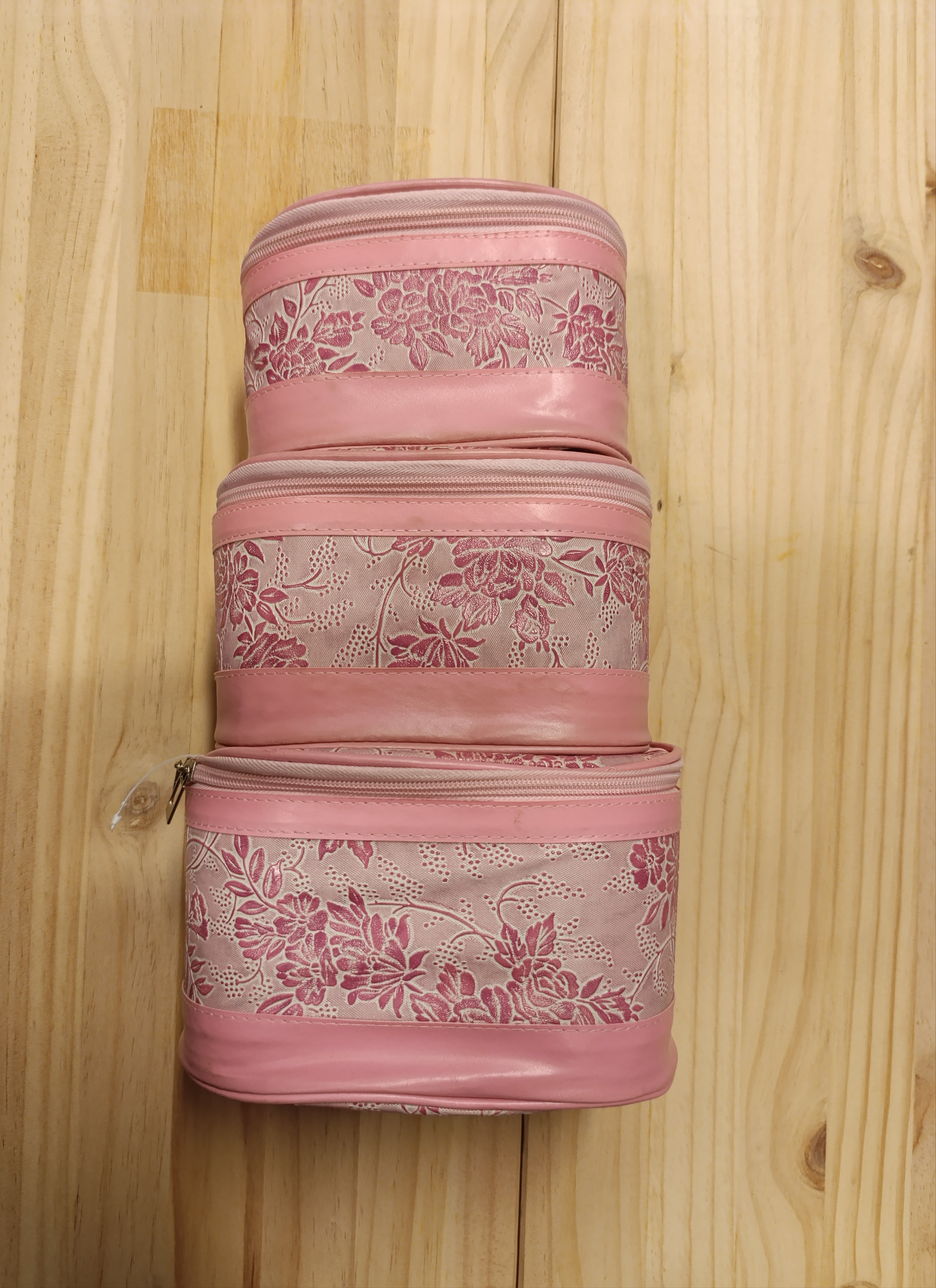 Makeup bag 3 Set / Pink Color