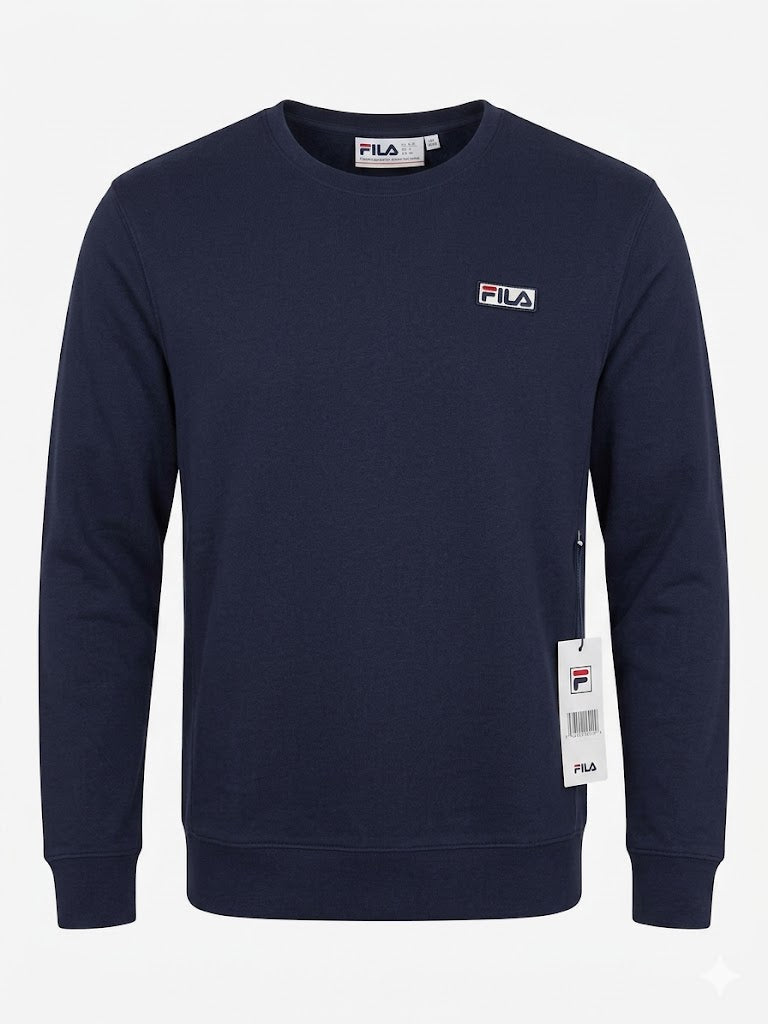 FILA Men's Long Sleeve Crew Sweatshirt 'Navy Blue' - (LM03A281-410)