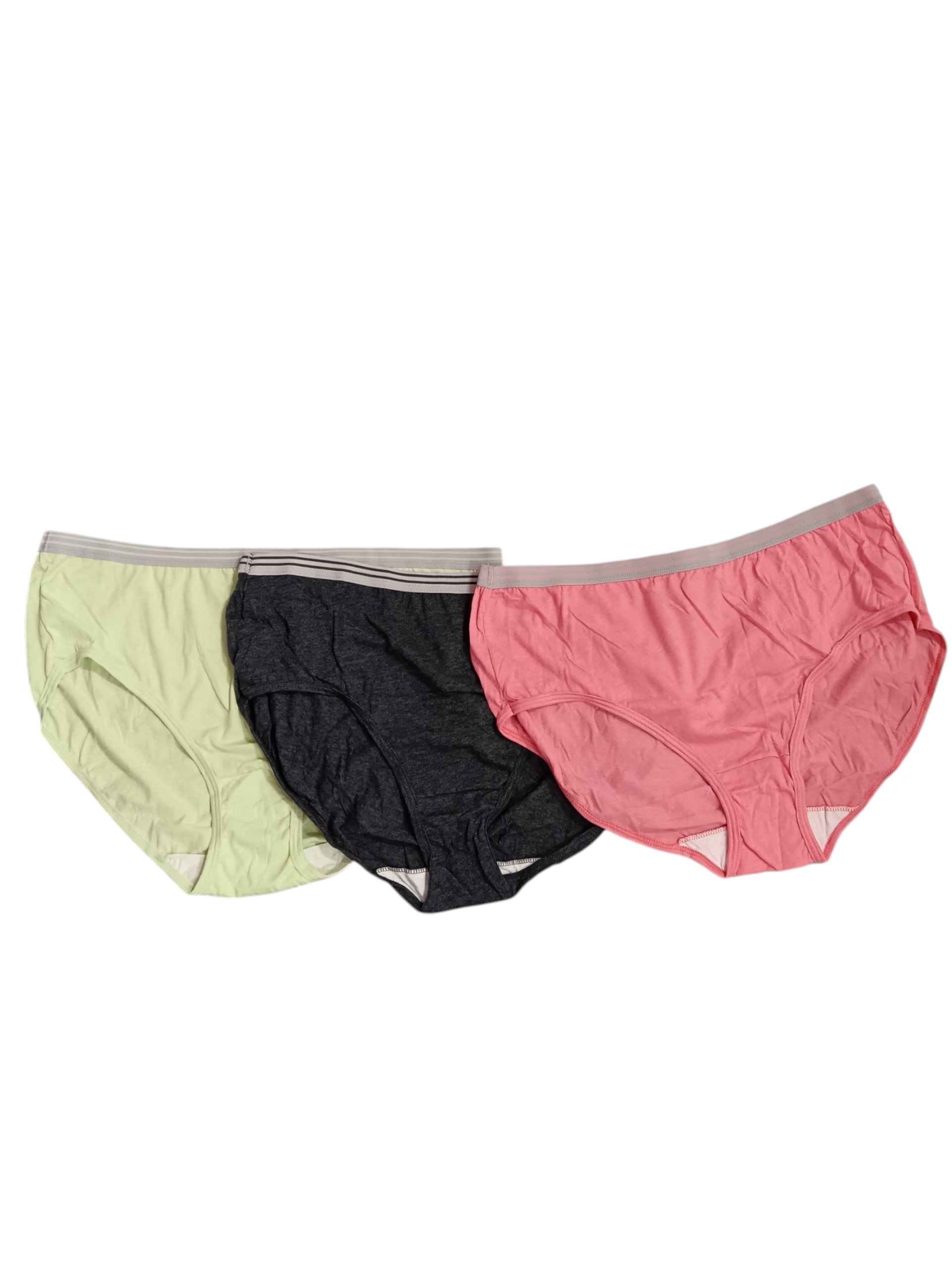 Fruit of the Loom Women's Cotton Low-Rise Brief Underwear, 3-Pack9 M1
