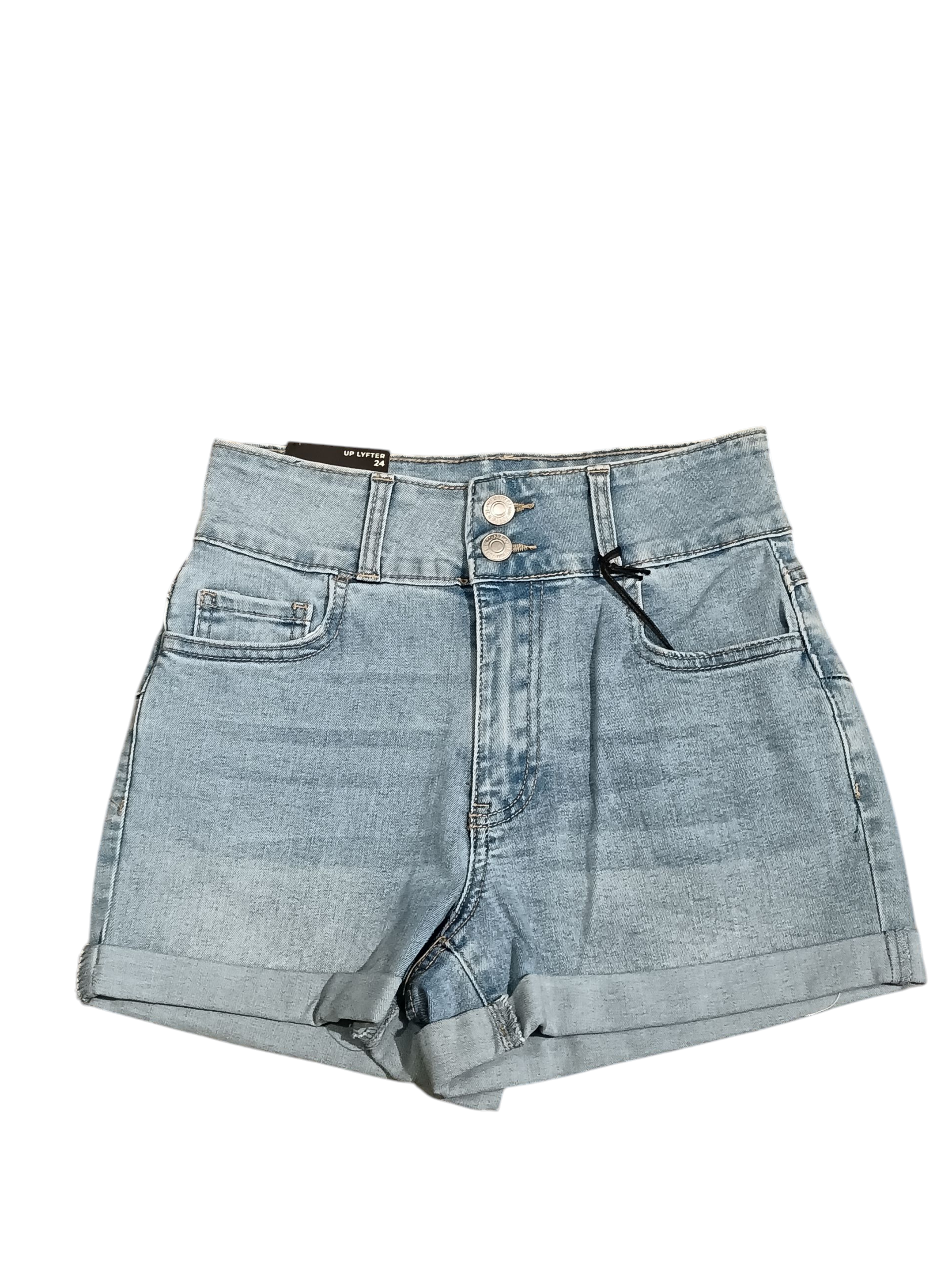 FOREVER21 THE UP LYFTER Women's jeans shorts light cyan