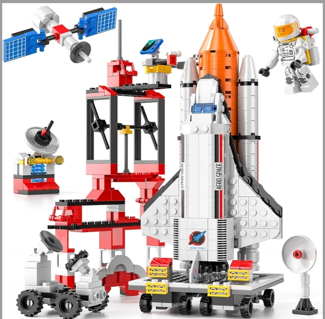 16 in 1 Space Rocket Launch Center Building Toy Set