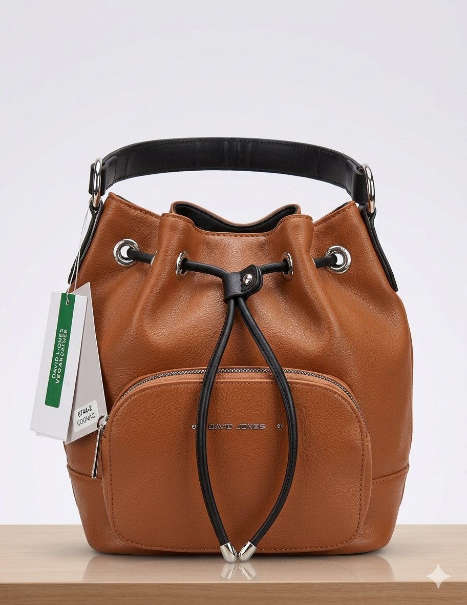 DAVID JONES Women’s Large Capacity Bag - Cognac 6744-2
