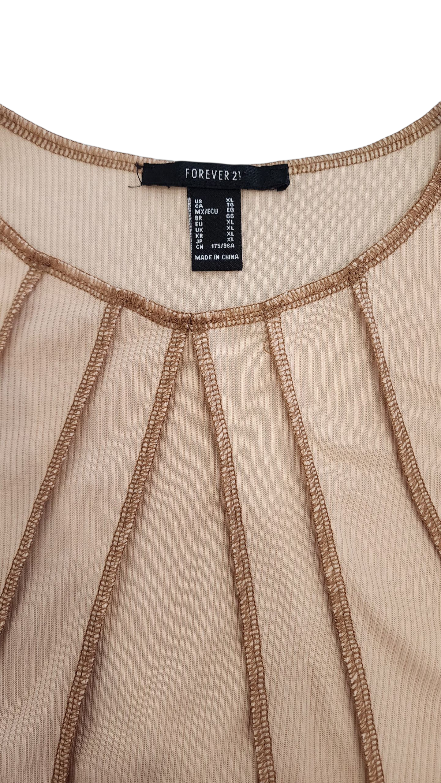 FOREVER 21 Beige Womens Croptop