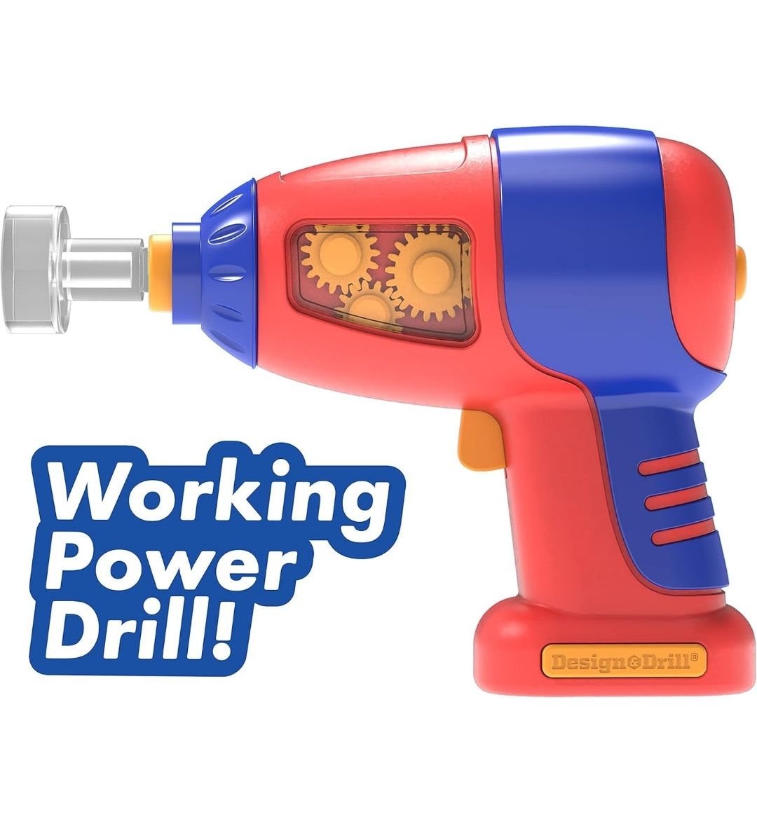 Educational Insights Design & Drill Patterns & Shapes Drill Toy, 58 Pieces with Toy Drill, Preschool STEM Toy for Home & Classroom, Ages 3+