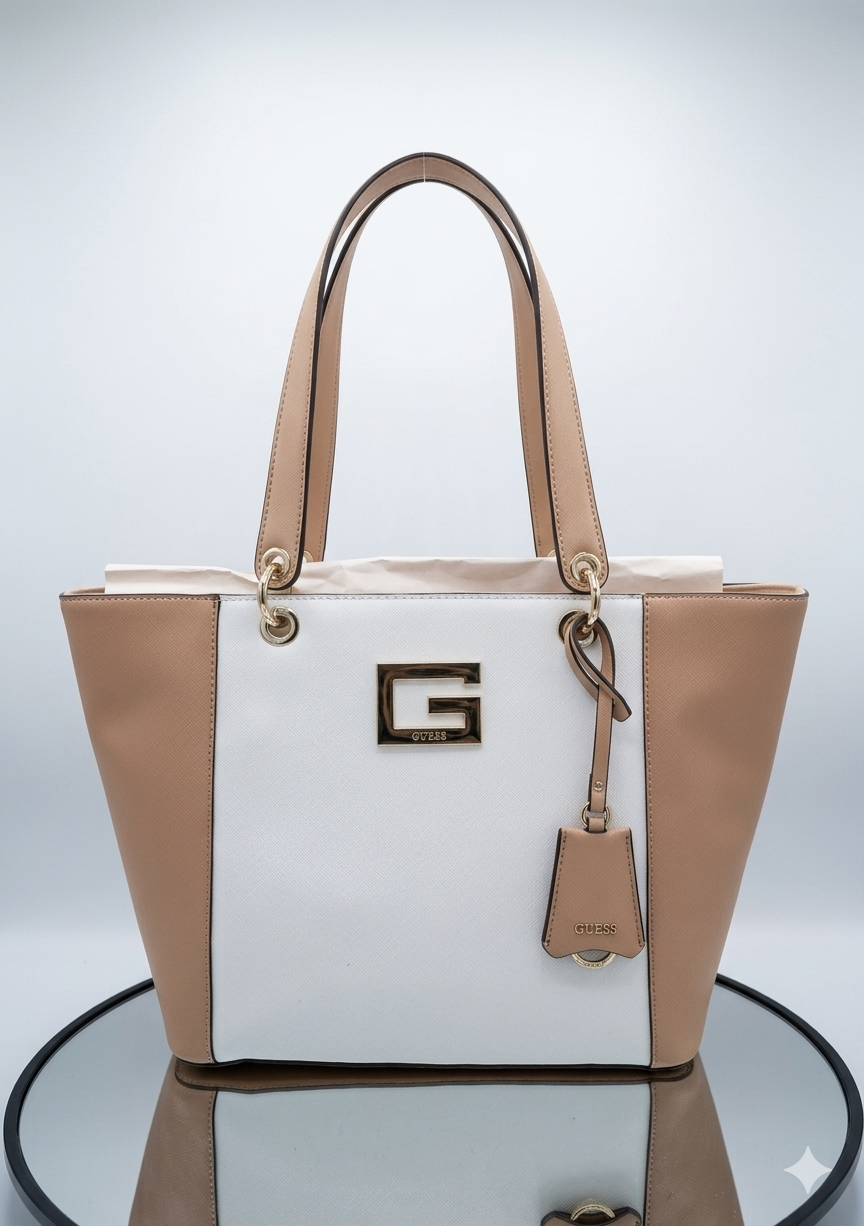 GUESS WOMENS KAMRYN HANDBAG - Nude Multi CD669123