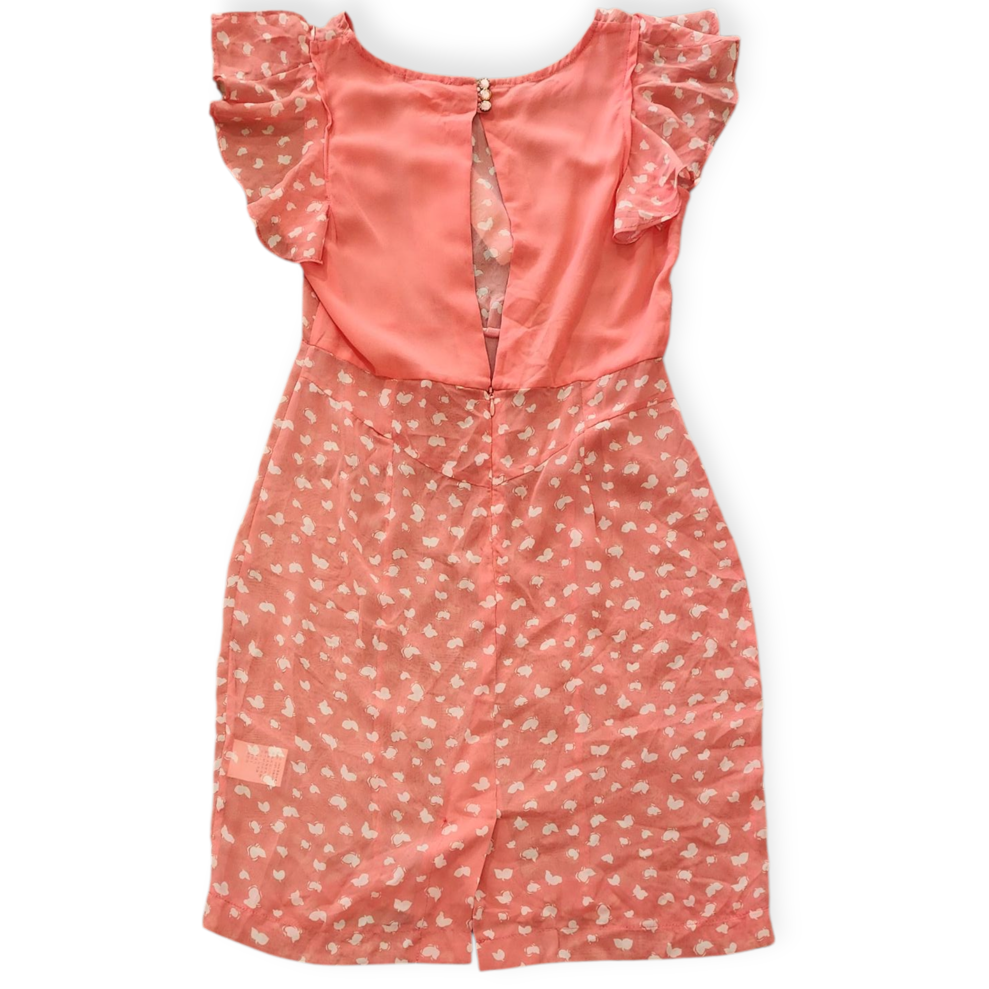 FARINA.Z WOMEN'S PINK AND WHITE DRESS