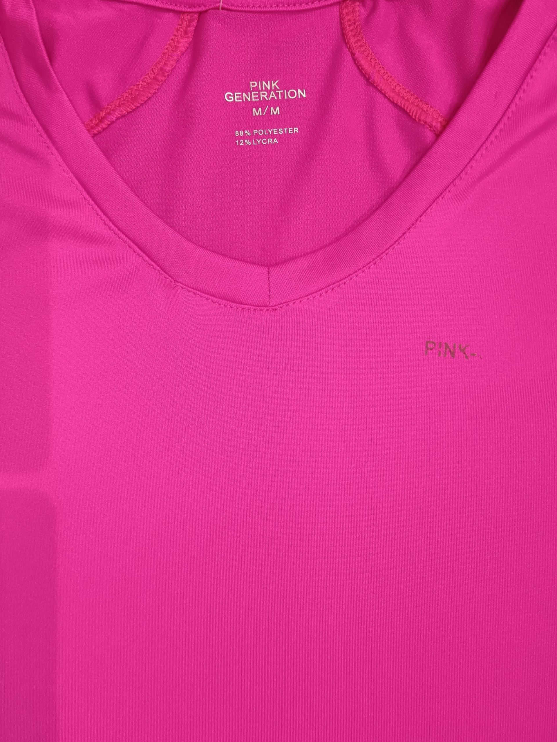 PINK GENERATION Sporty half sleeve T-shirt purified color
