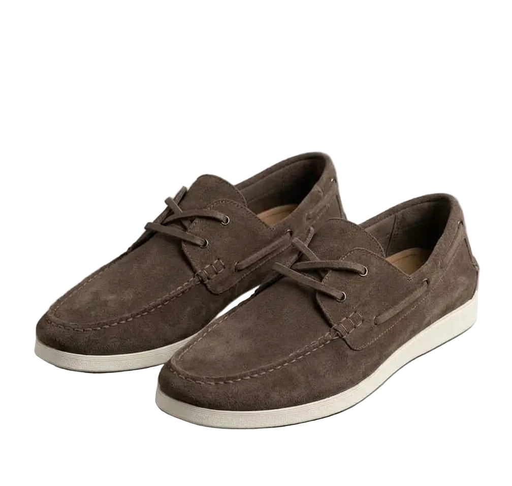 Massimo Dutti Split Suede Shoes 'Coffee Brown'