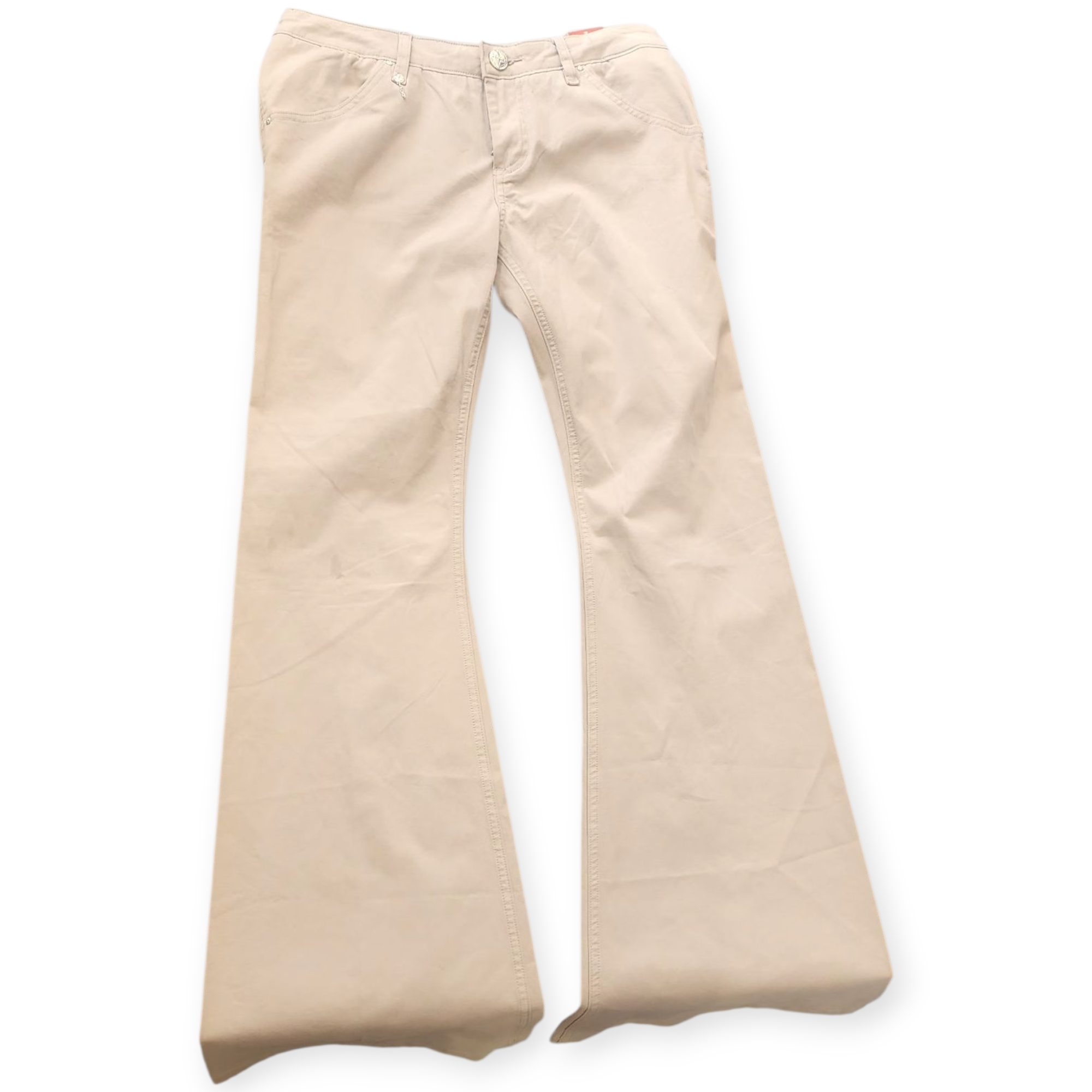 LEROCK WOMEN'S BEIGE COSMETIC JEANS