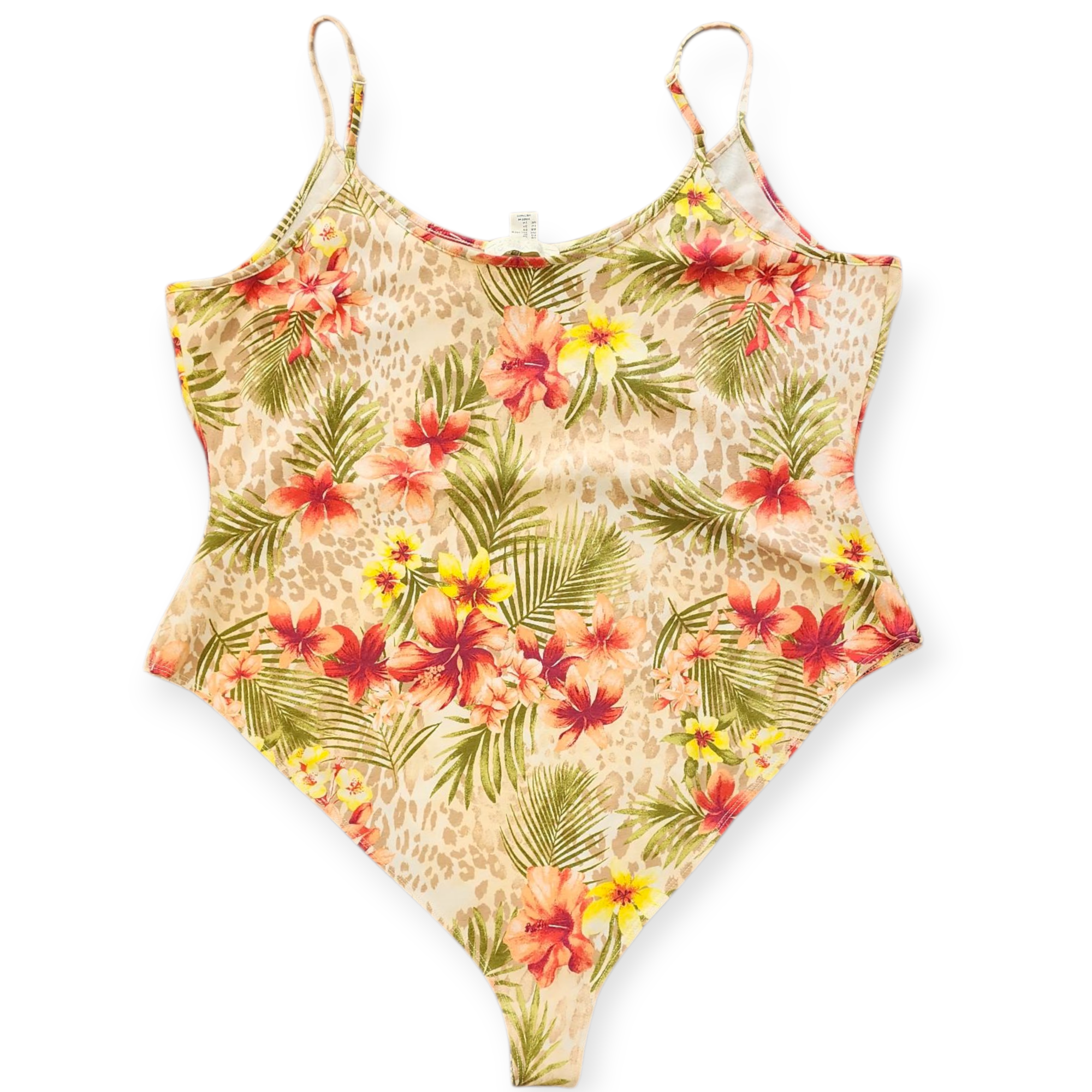 FOREVER 21+ WOMEN'S BODYSUIT WITH FLORAL PRINT