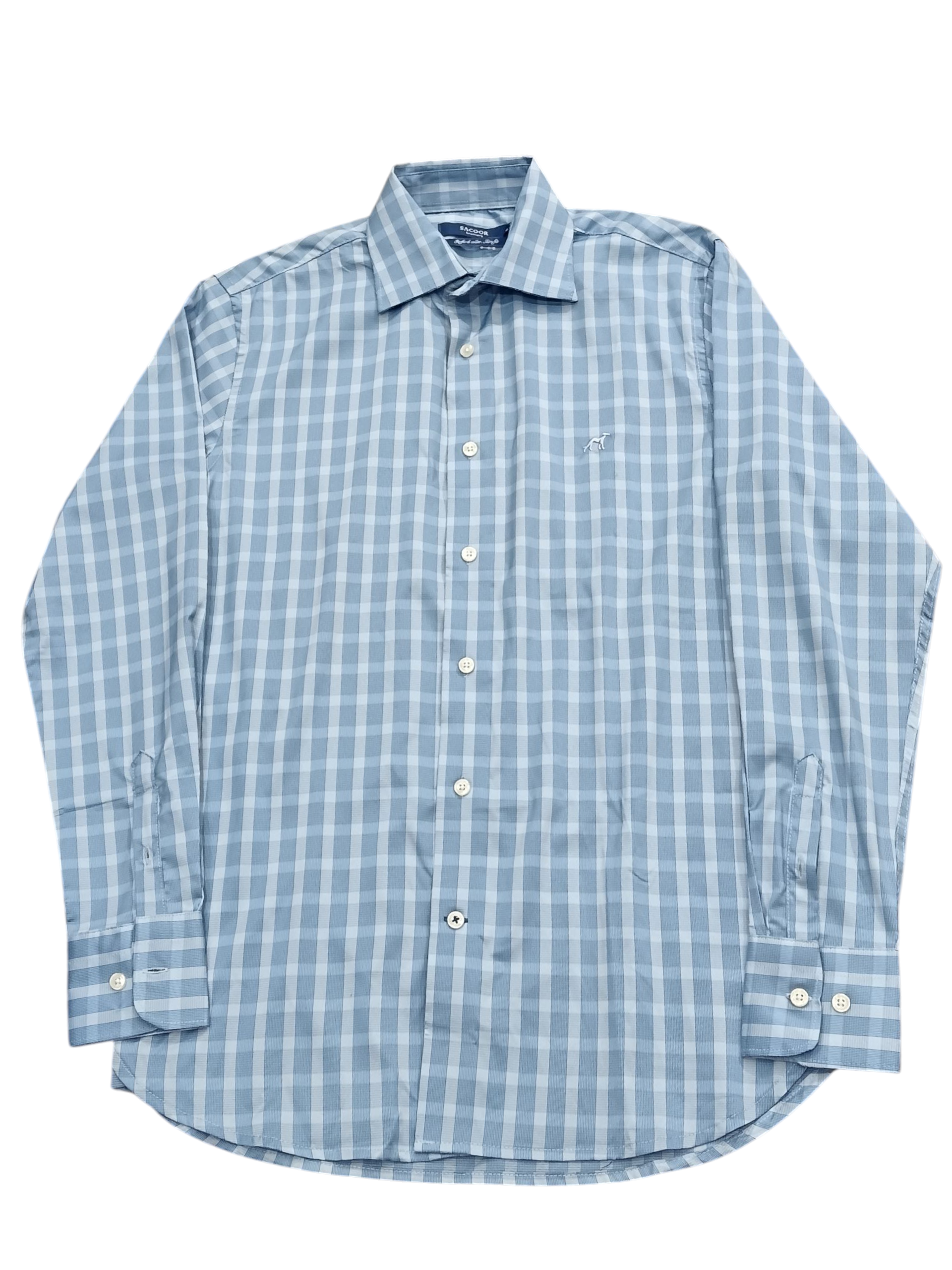 SACOOR BROTHERS Men's shirt long sleeve blue