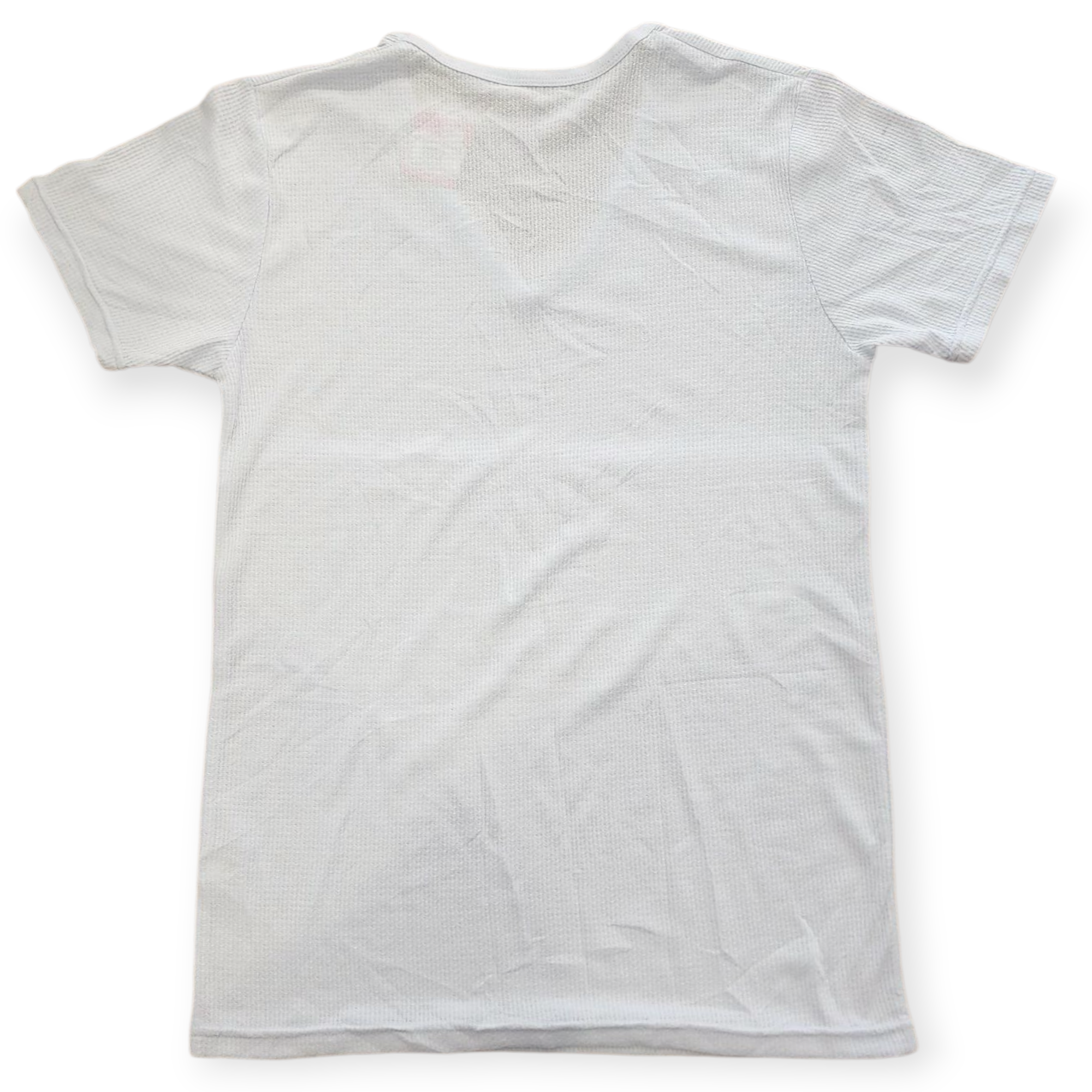 WOMEN'S LIGHT BLUE MESH T SHIRT V NECK