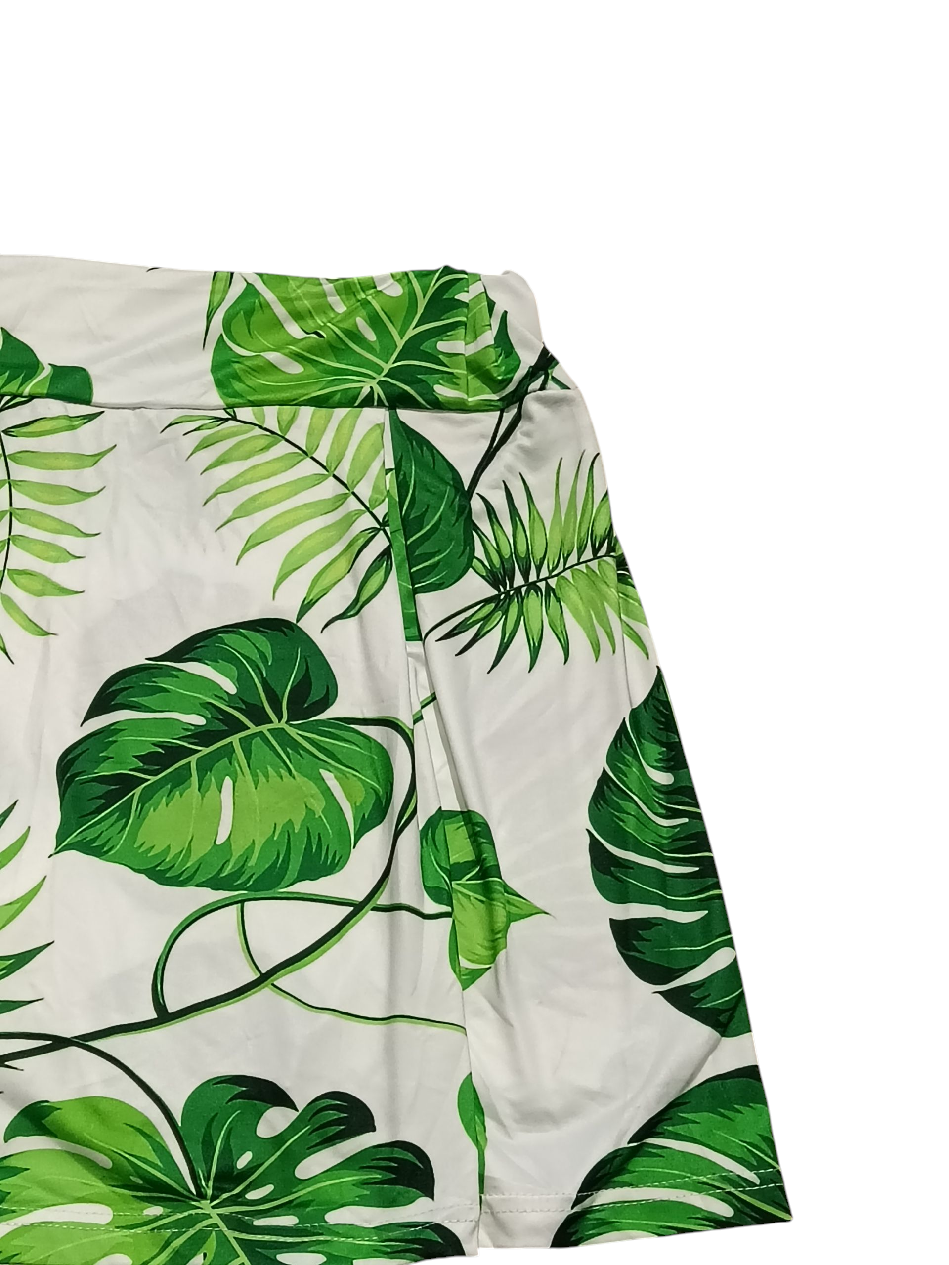 bulletgxll Tropical Leaves women's High waisted swim skirt