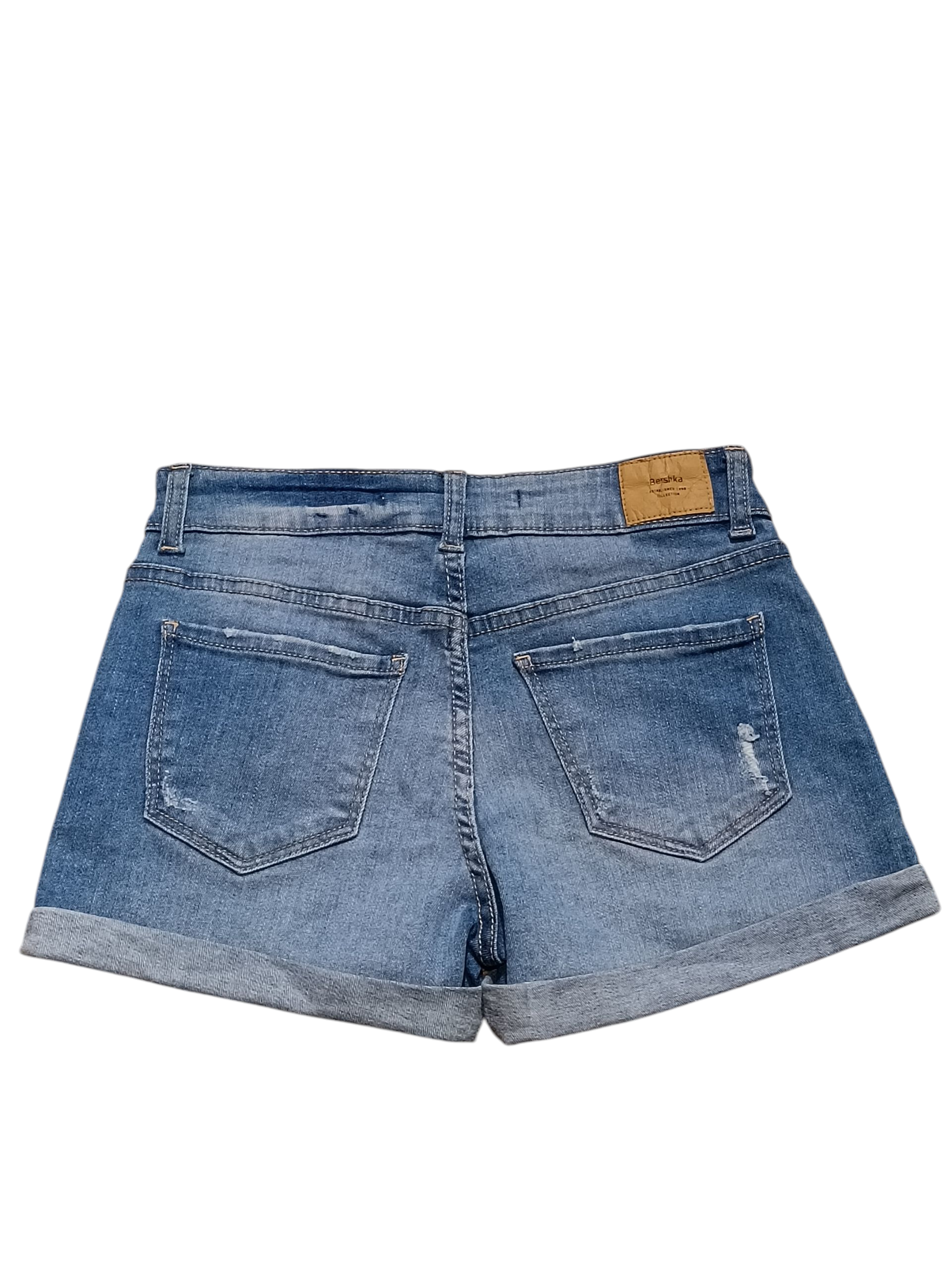 Bershka BSKGIRL DENIM Jeans Shorts Color: Blue