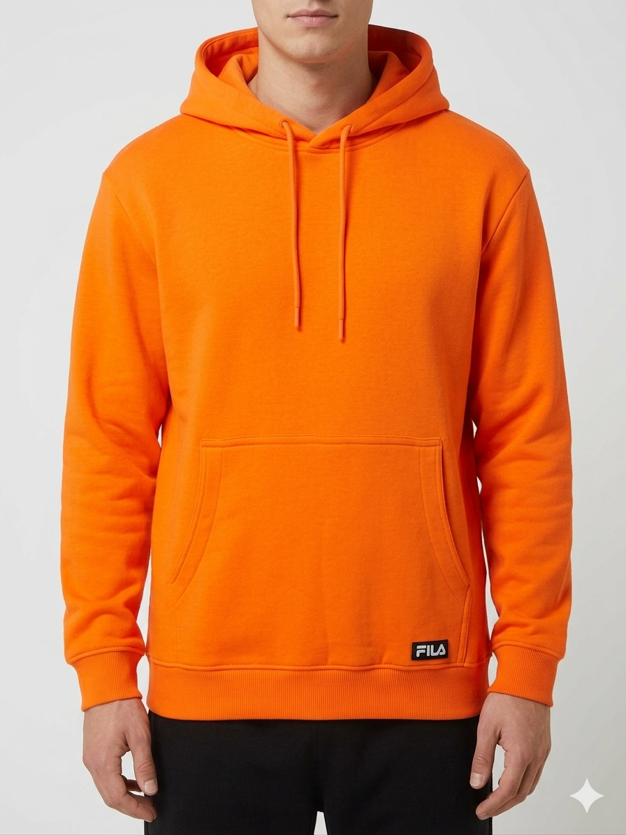 Fila Hi Vis Pullover Hoodie 'Vibrant Orange' - (FMJ1229-801)