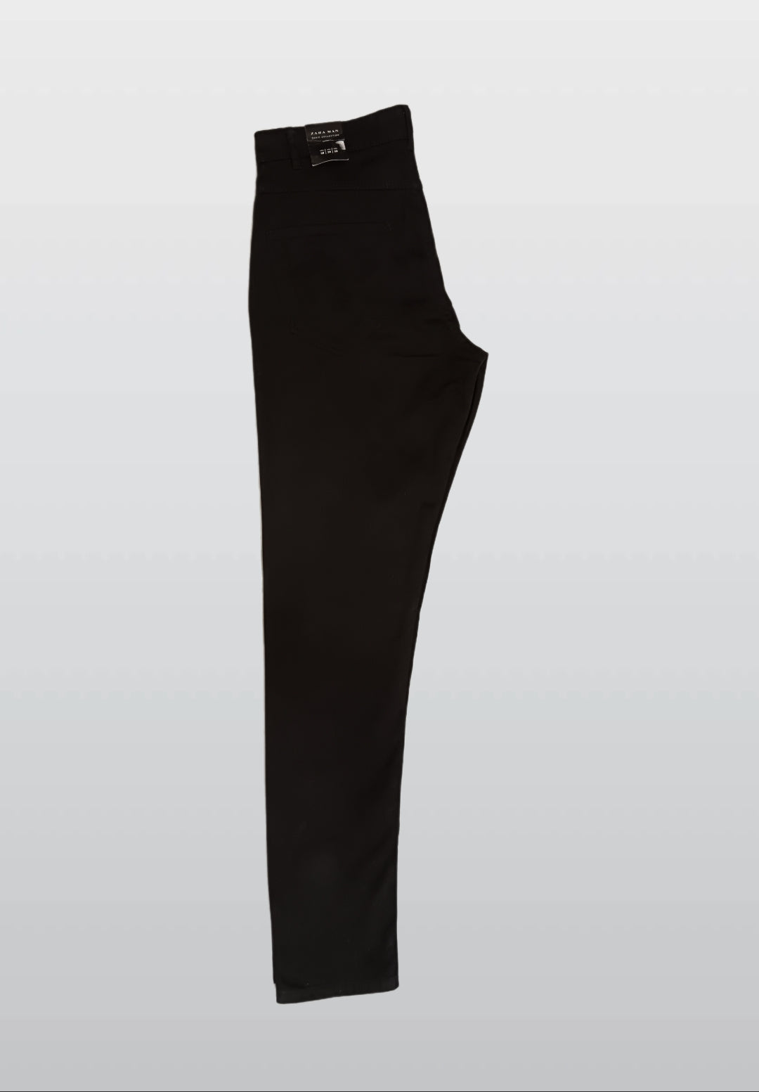 ZARA MAN BASIC COLLECION SLIM STRETCH BLACK PANTS