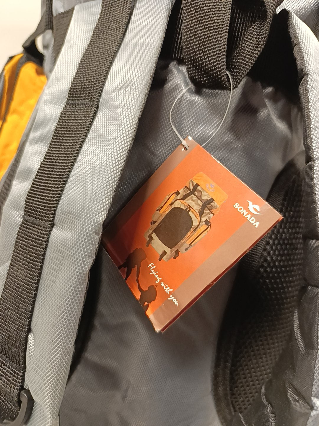 Sonada camping bag flaying with you Colour D.Gray / Yellow