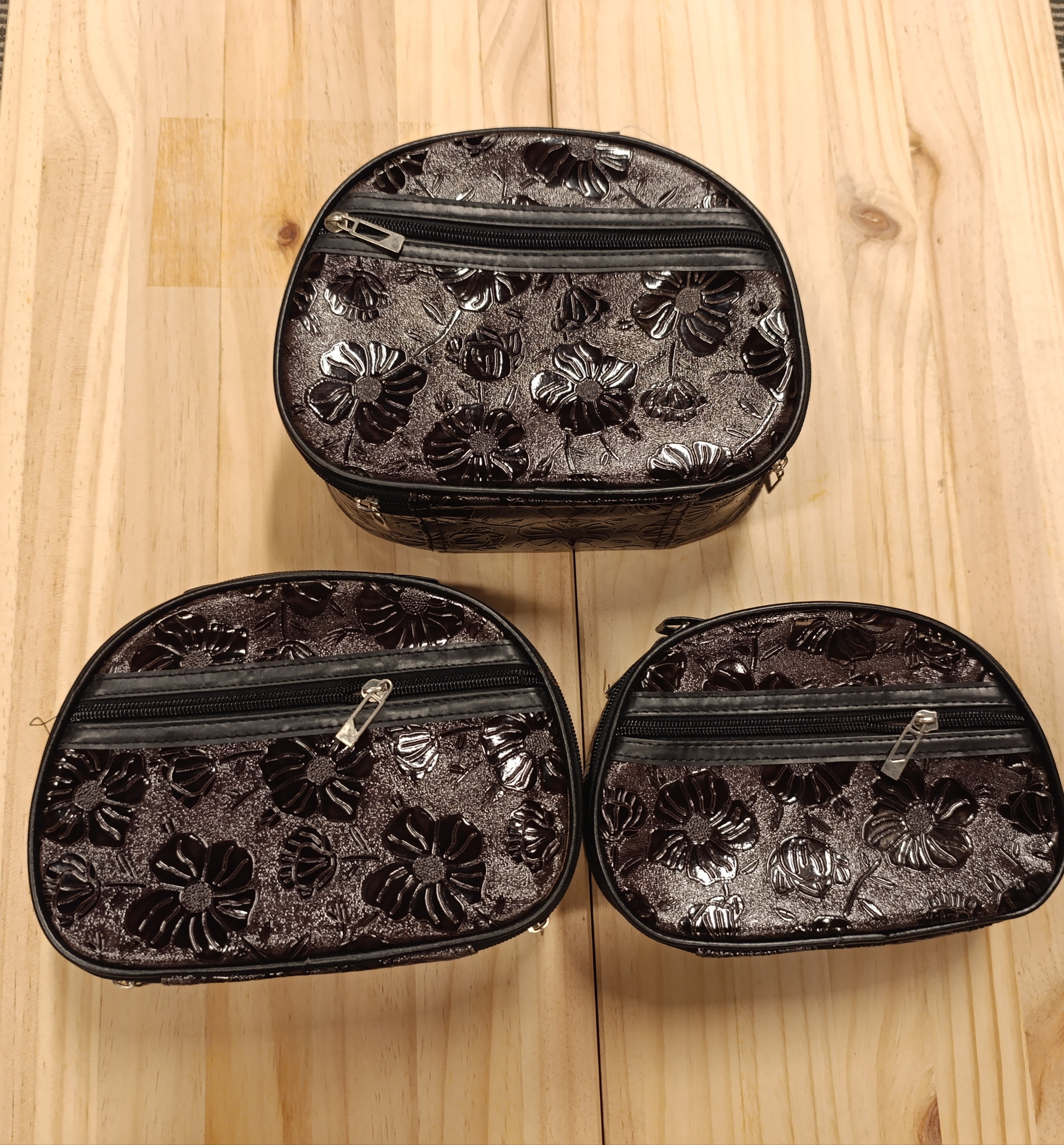 Makeup bag 3 Set for women / Purple