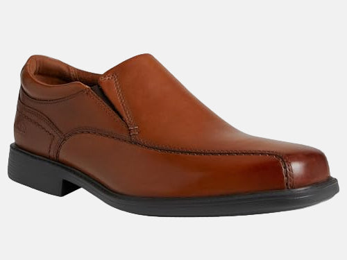 Clarks Men’s Tilden Free Leather Slip-On Dress Loafers –Light brown Comfortable Formal Shoes for Work & Special Occasions