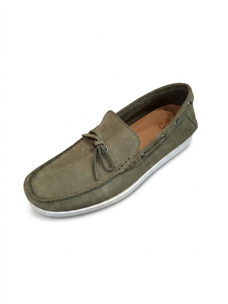Massimo Dutti Suede Sneakers - 'Olive Green'