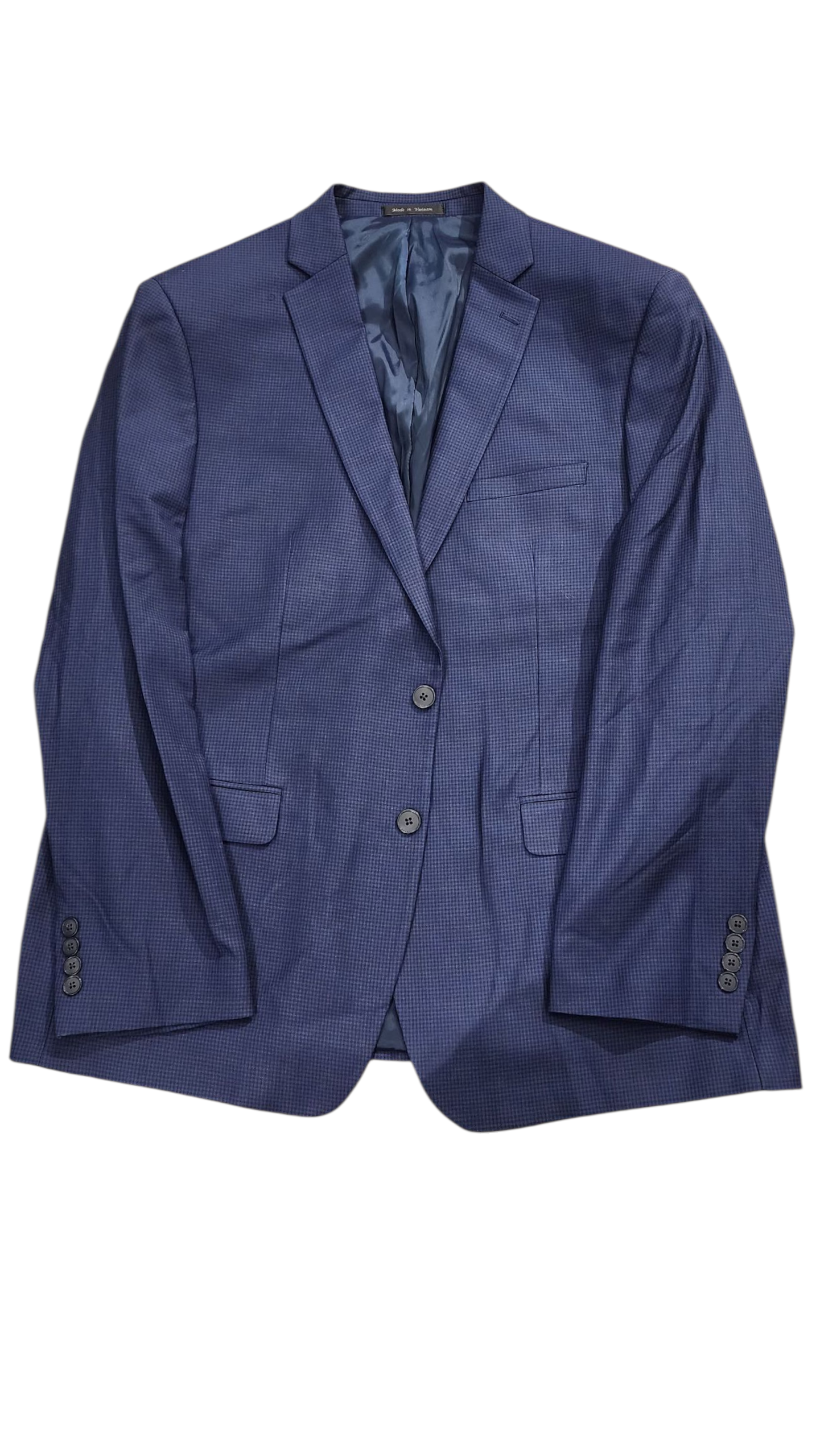 Van Heusen Blue & Black Checkered Blazer Jacket