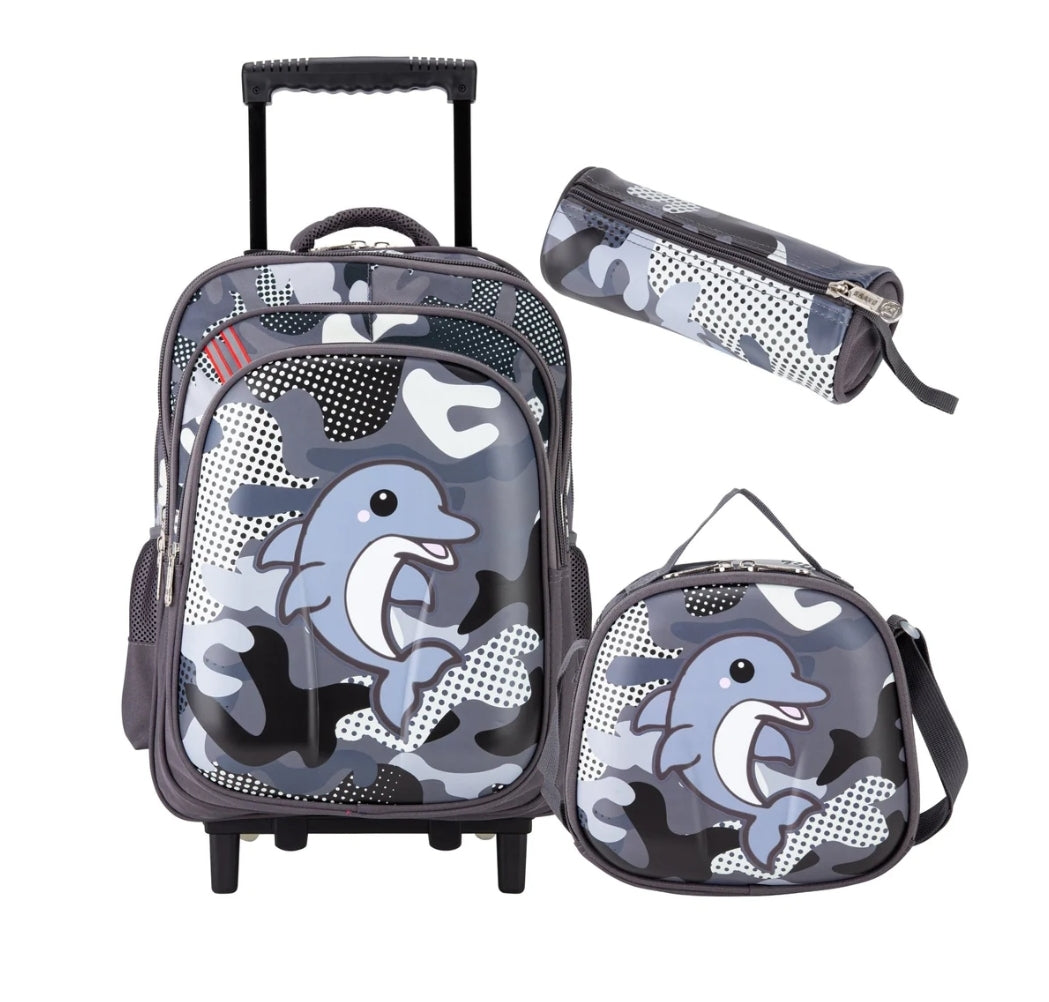 Wheeled School Bags Set of 3-Road Racing Ja