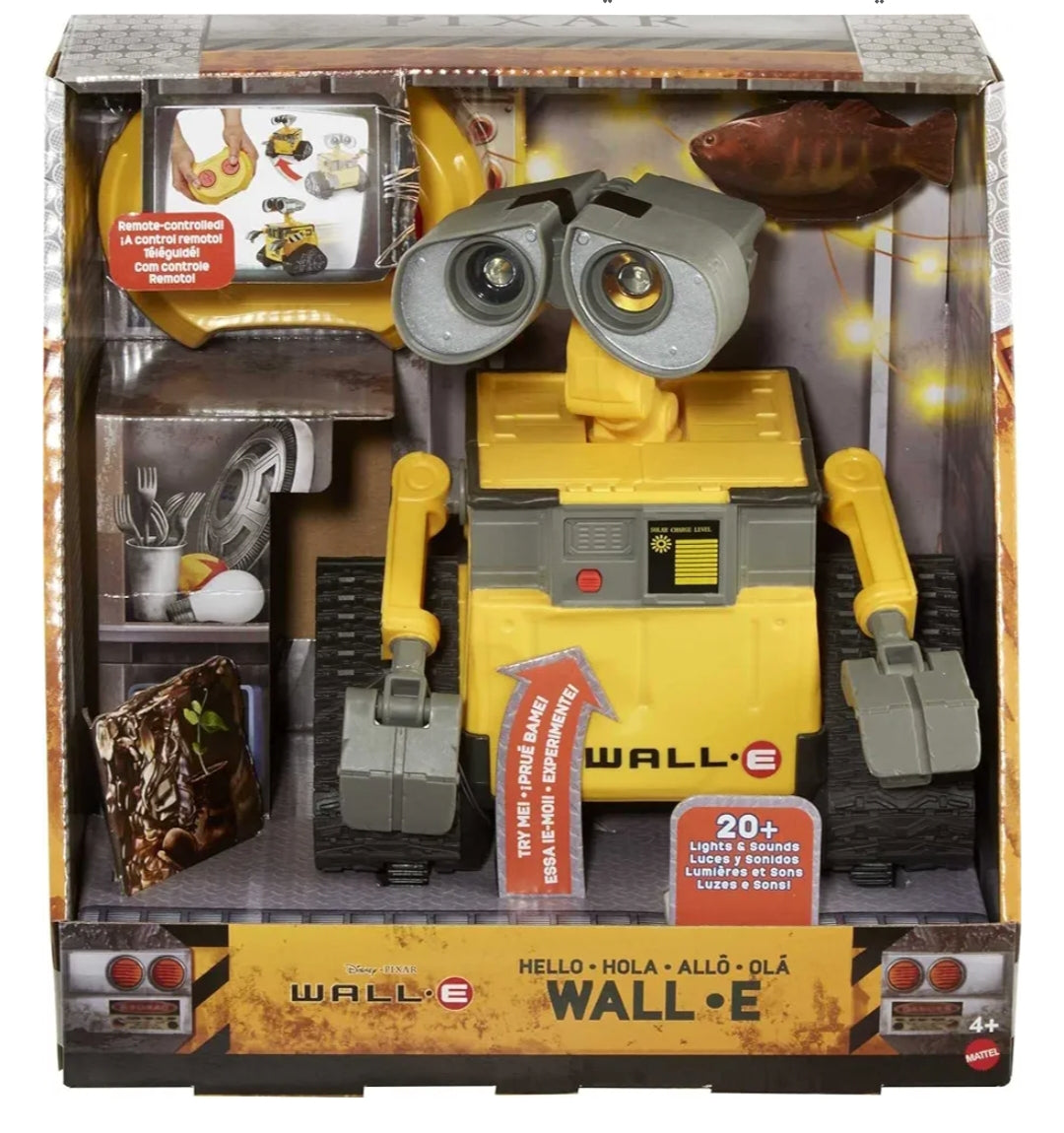 Disney Pixar HELLO WALL-E Remote Control Interactive Robot Toy Light Sound NEW