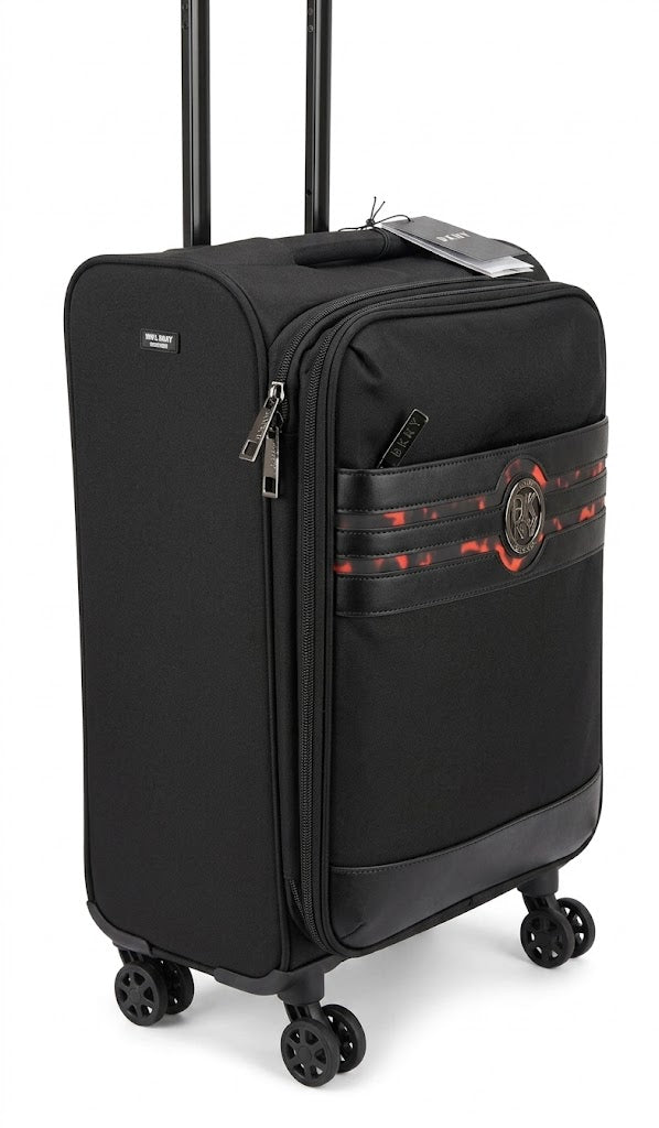 DKNY Cameo Small 4 Wheeled Travel Luggage 24inch Medium Upright Black New