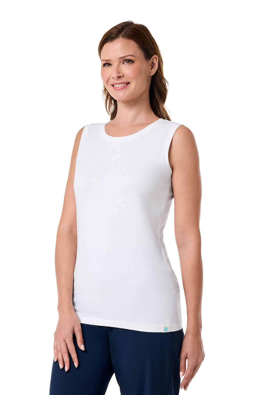 Coolibar Zno Basic Tank White