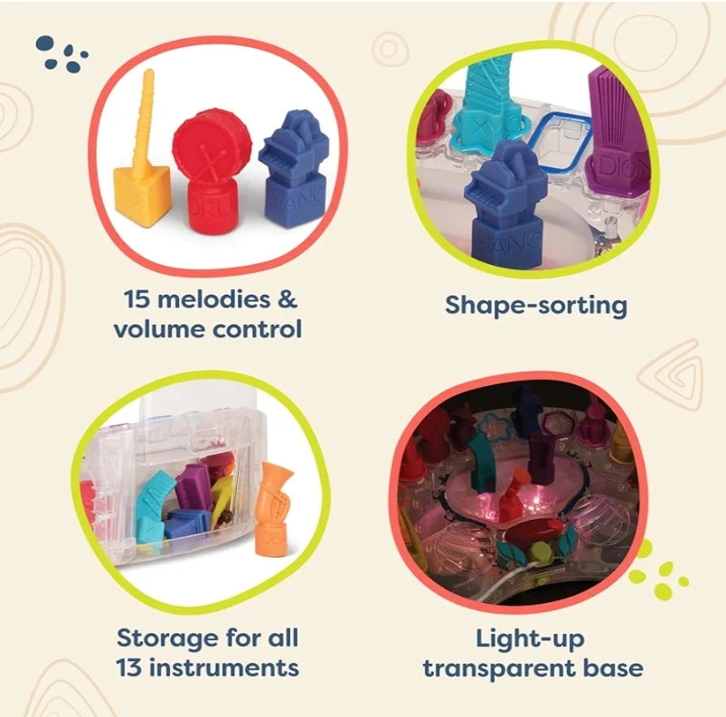 Symphony Musical Toy Orchestra for Kids 3+ Years– 13 Musical Instruments for Classical Music for Babies and Toddlers – Interactive Kids Music Toys with Lights and 15 Songs