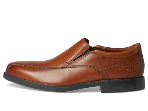 Clarks Men’s Tilden Free Leather Slip-On Dress Loafers –Light brown  Comfortable Formal Shoes for Work & Special Occasions