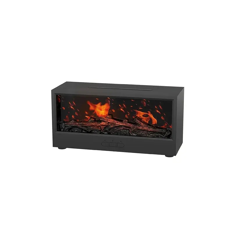 Flame Fireplace Aromatherapy Diffuser LED Night Light COLOR White