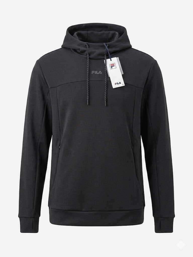 FILA Essential Aadheen Hoodie 'Carbon Black' - (LM13B484-001)