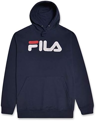 FILA Men's Classic Logo Pullover Hoodie 'Navy Blue' - (SW231241-412)