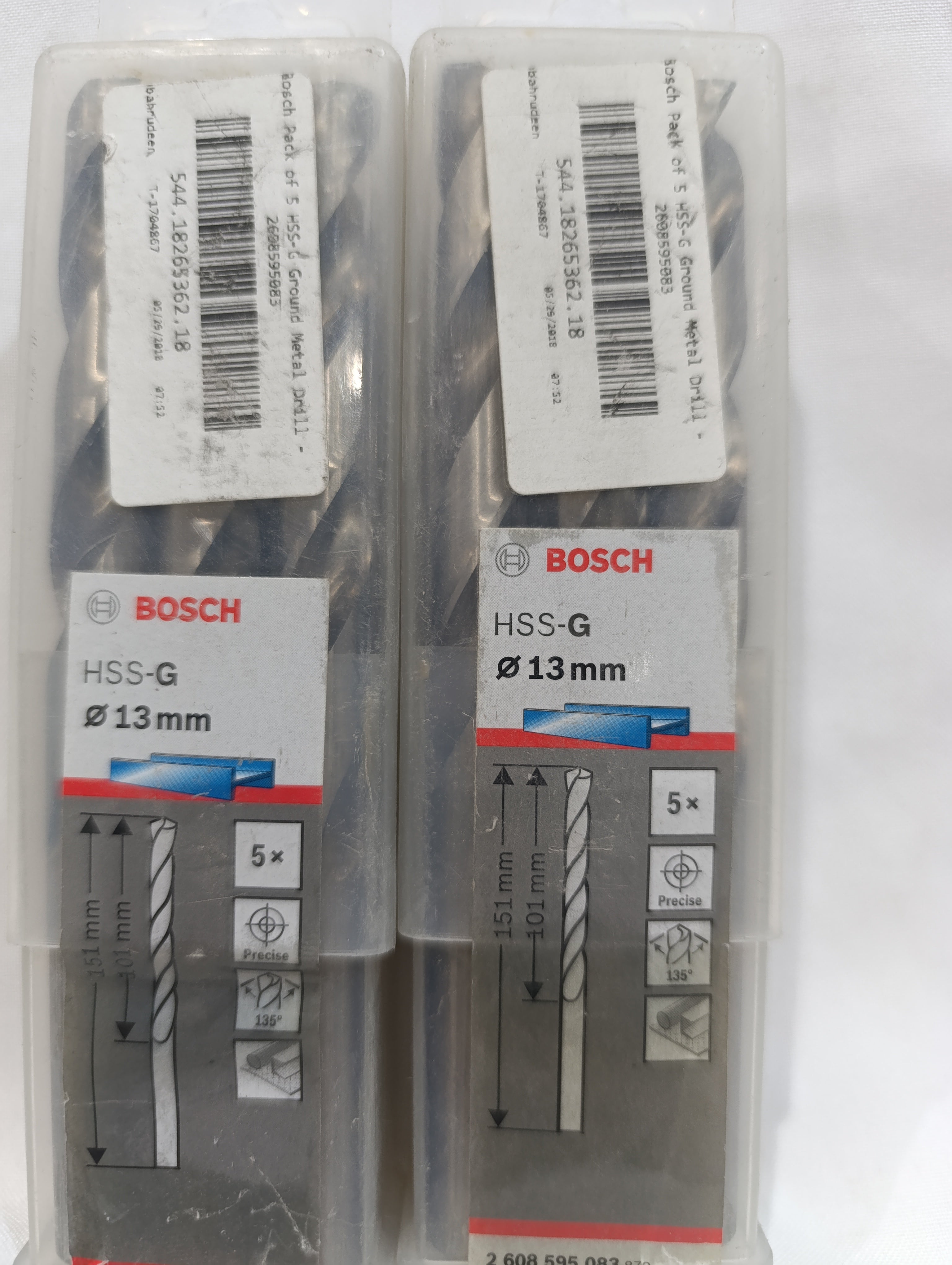 BOSCH HSS-G Metal drill bits 5X ¢13 mm