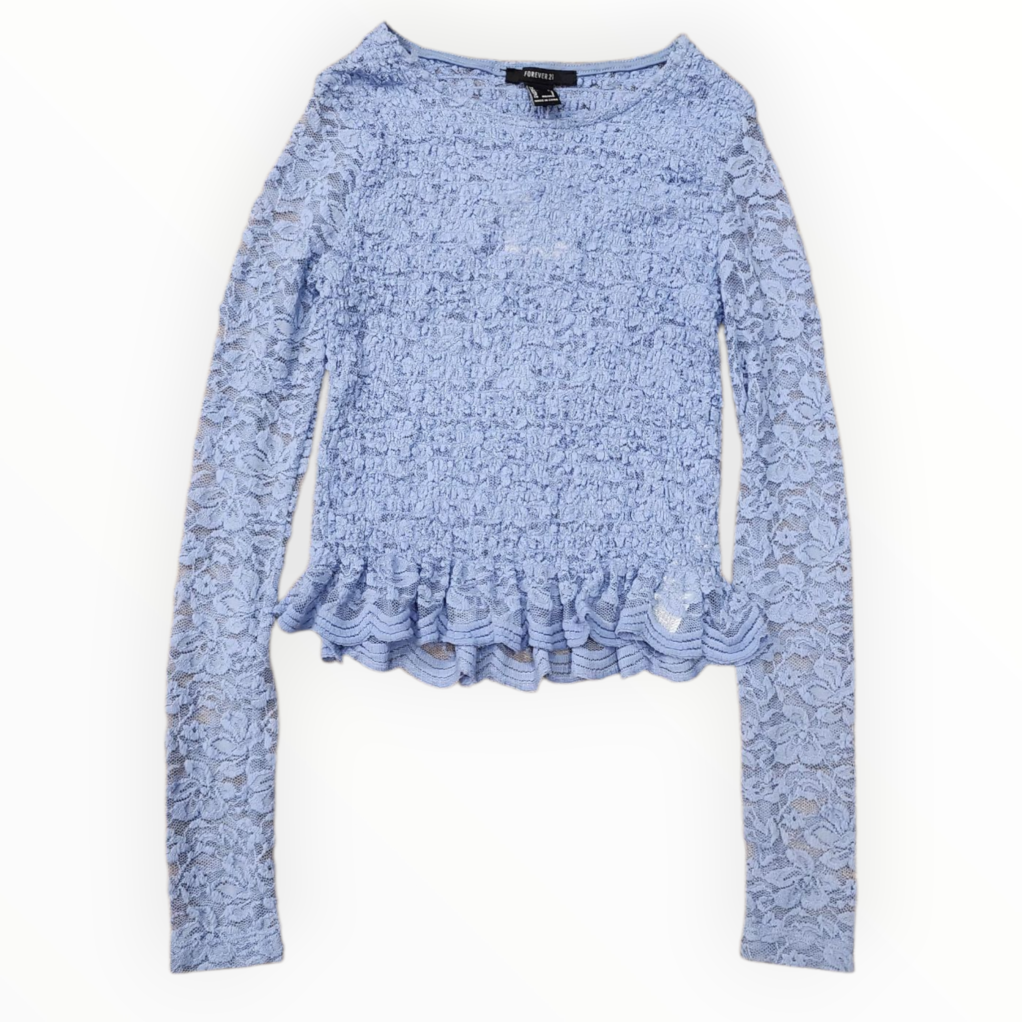 FOREVER 21 Cloud Blue Women's Top