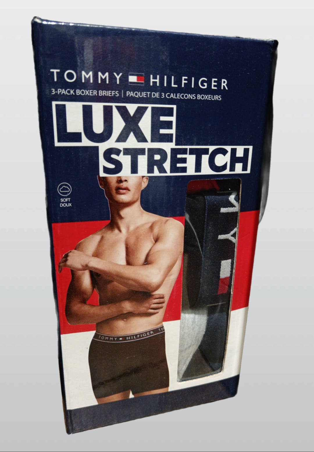 TOMMY HILFIGER 3-PACK BOXER LUXE STRETCH NAVY M26