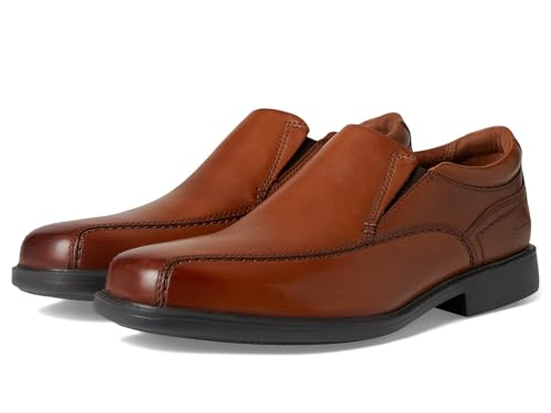 Clarks Men’s Tilden Free Leather Slip-On Dress Loafers –Light brown Comfortable Formal Shoes for Work & Special Occasions