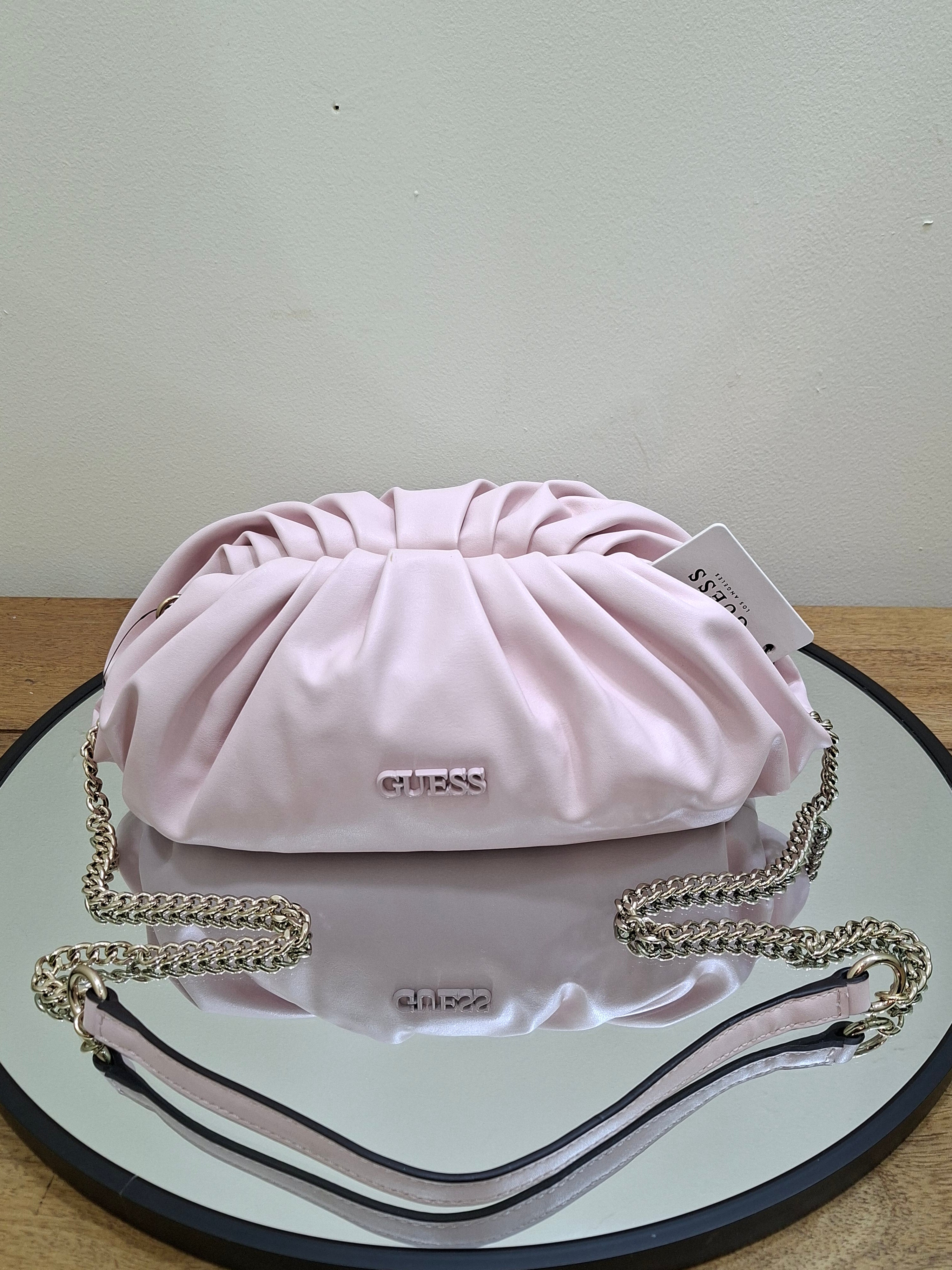 GUESS WOMENS POUCH CLUTCH BAG - BLUSH VG810926