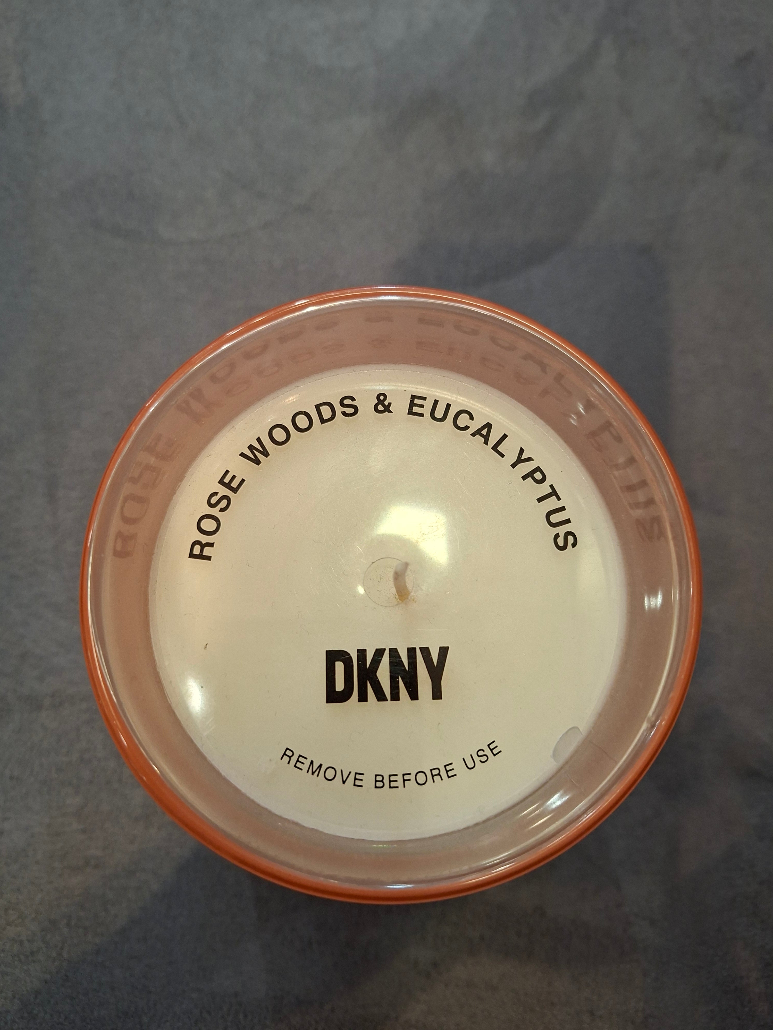 DKNY Rose Woods & Eucalyptus Glass Scented Candle- Blush