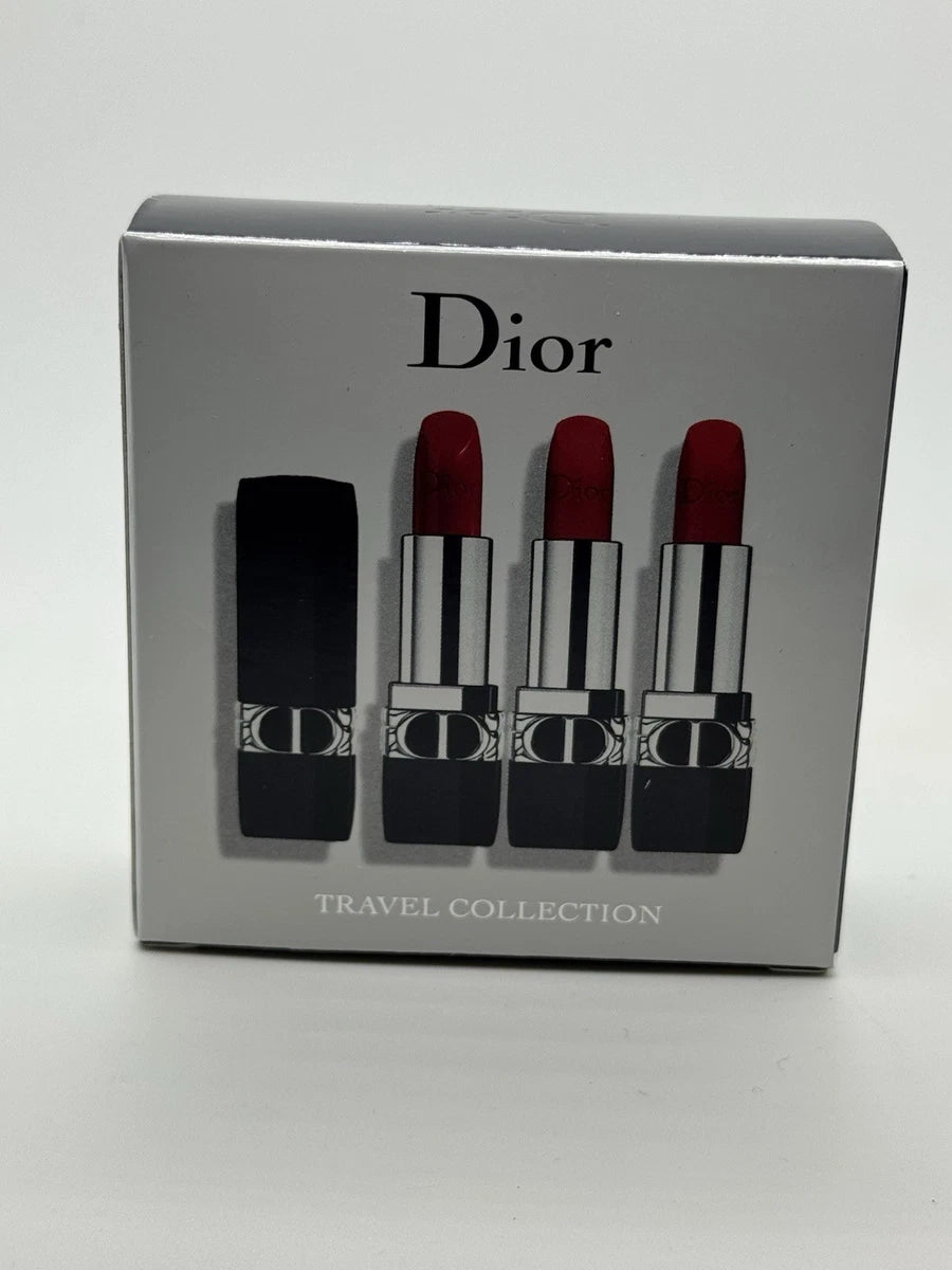 Rouge Dior Trio Set of Three 999 Lipsticks - Satin, Matte and Velvet Finishes