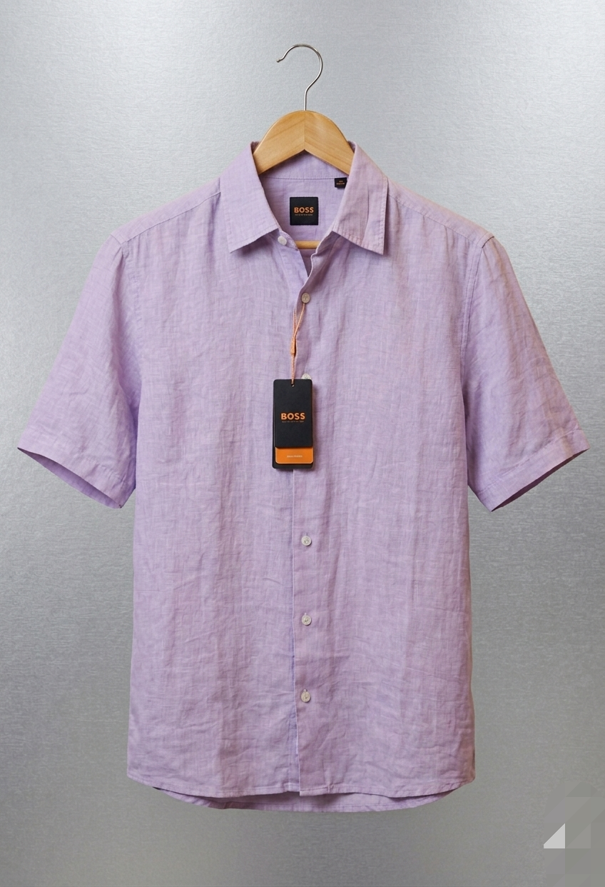 Hugo Boss Linen shirt purple