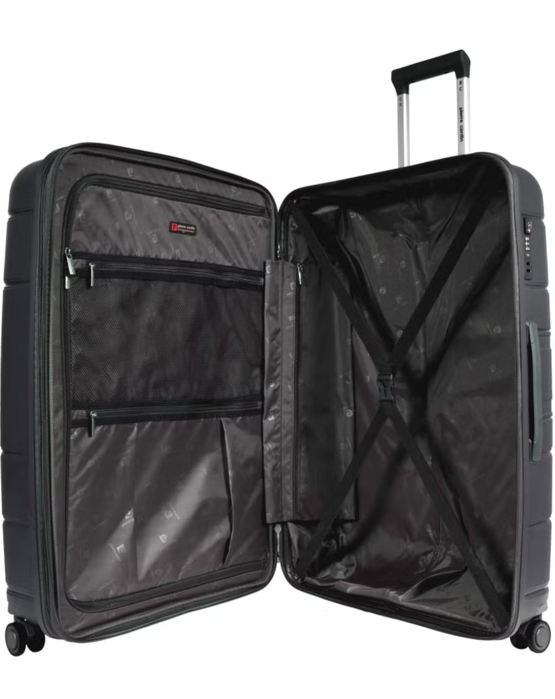 Pierre Cardin Hardcase Trolley Set of 4-PC86304 Black