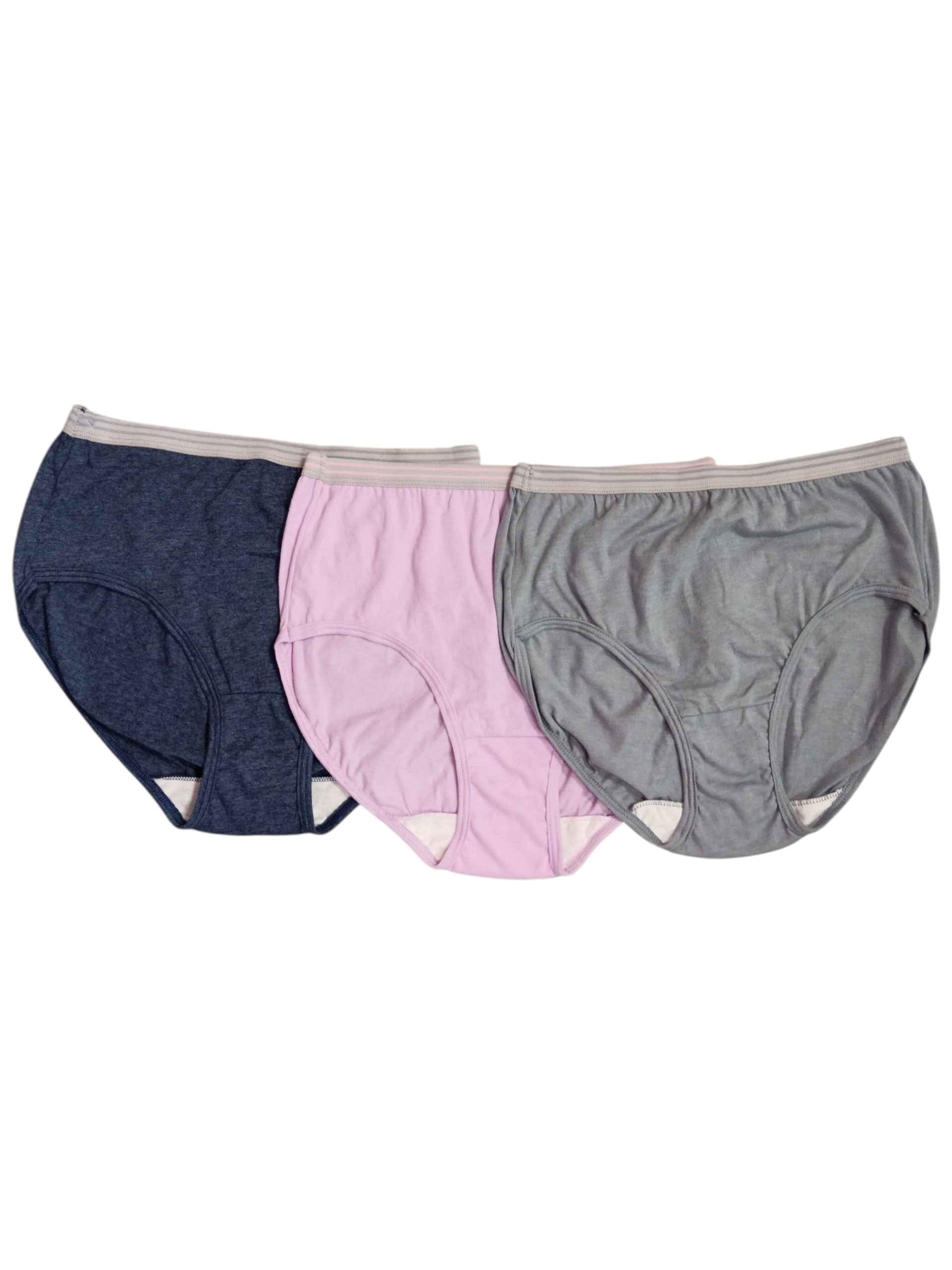 Fruit of the Loom Women's Cotton Low-Rise Brief Underwear, 3-Pack - 6