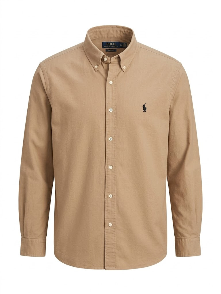 Polo Ralph Lauren Men's Custom Fit Longsleeve - Brown