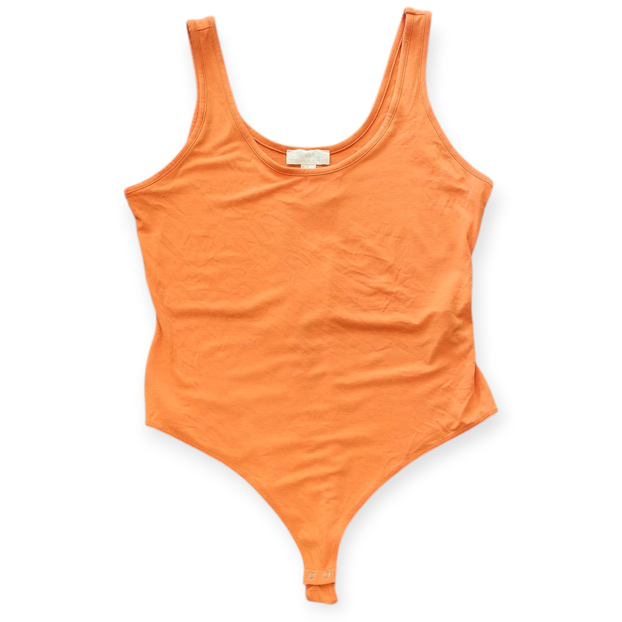FOREVER 21+ ORANGE WOMEN'S BODYSUIT