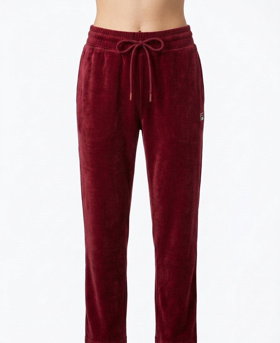 Fila O-Fit Velour Pants 'Crimson Red' - (LM13B751-603)