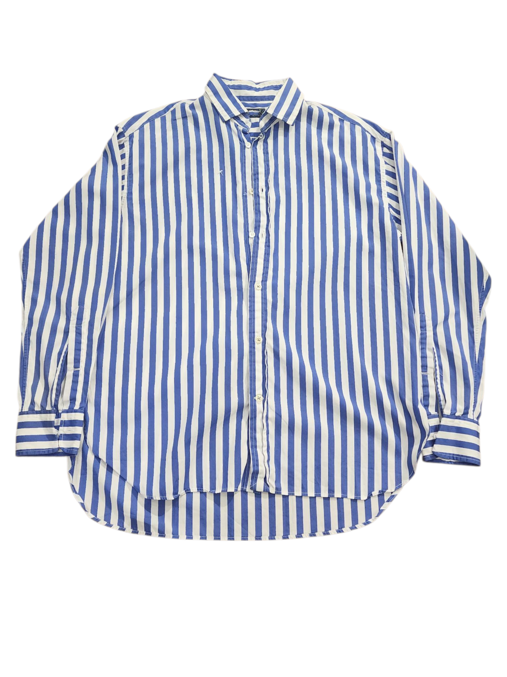 Ralph Lauren blue and white striped women's shirt