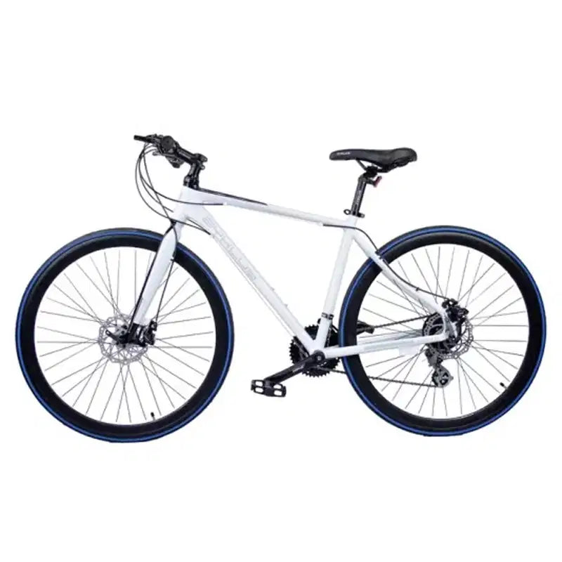 Zyclos Hybrid Bike - 700C - White/Black ZYK-ZES-- open box-WB